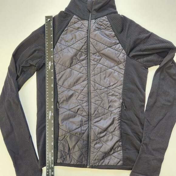 Athleta Flurry Force Insulated Primaloft Jacket S Black Full Zip Quilted Active - Picture 7 of 7